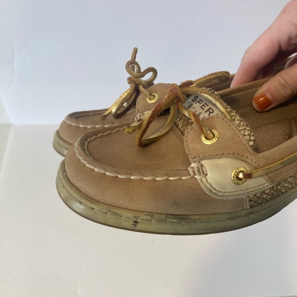 Sperry Angelfish Boat Gold Glitter Women’s Shoes Size 8 - Picture 13 of 16